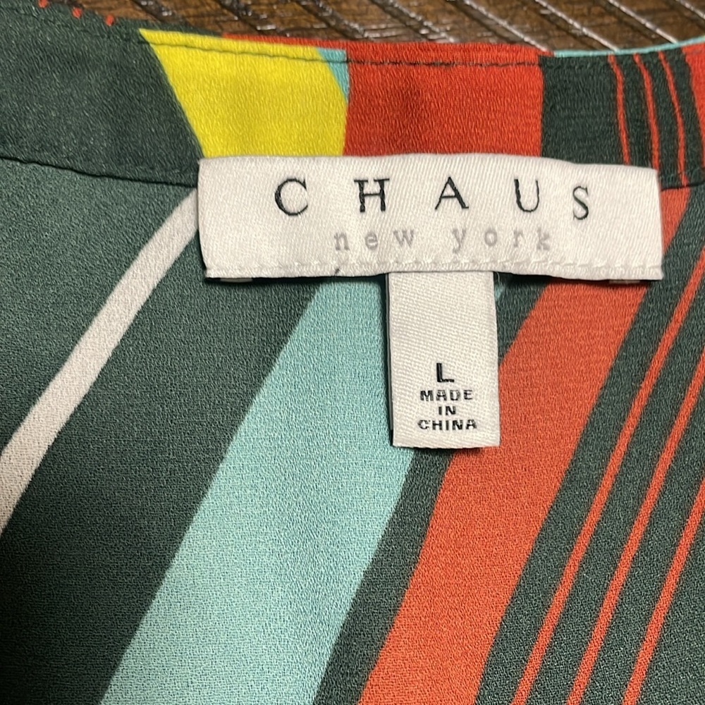 Chaus New York Long Sleeve
Multicolor Striped V-Neck Shirt - Picture 8 of 13